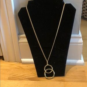 Double Circle Pendent on Gold Chain